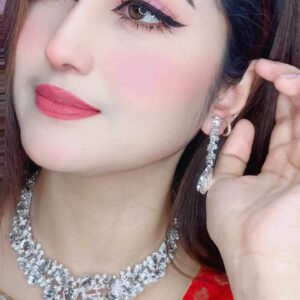 রয়্যাল অরোরা ক্রিস্টাল ব্রাইডাল নেকলেস সেট